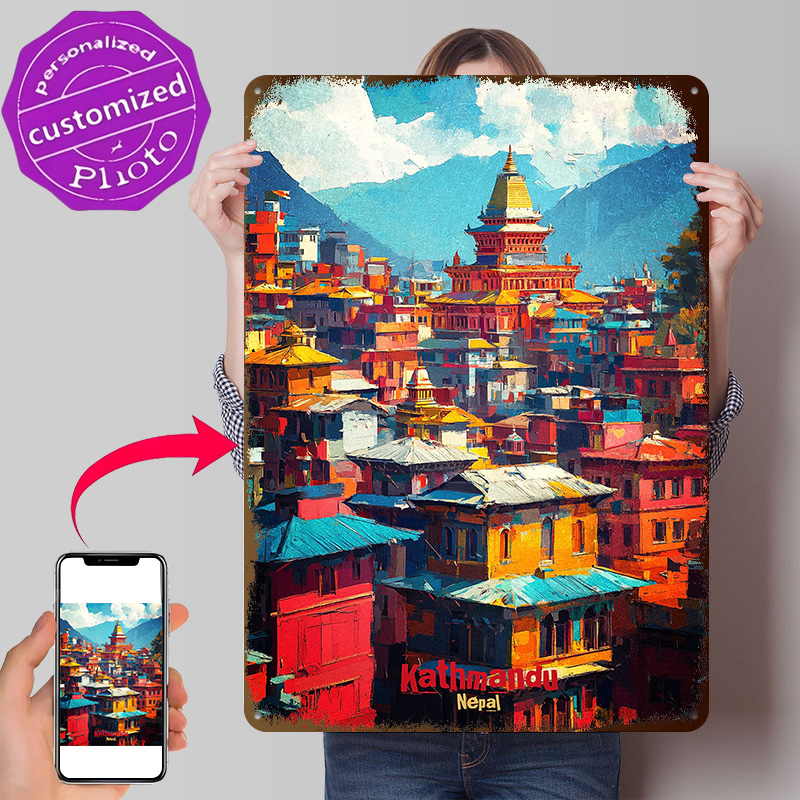 Home Decor Kathmandu - Постеры с 3D-текстурой «Искусство Катманду», персонализированные