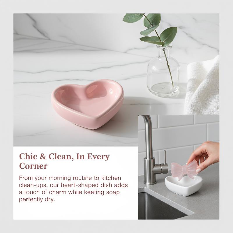Vanity Home Decor - Милая керамическая мыльница в форме сердца