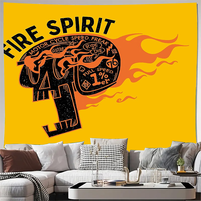 Home Decor Hippie - Винтажный мотоциклетный настенный гобелен, психоделический пустынный