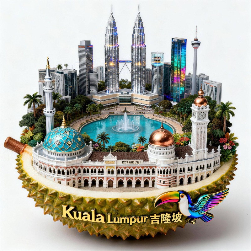 Home Decor Kuala Lumpur - Магниты на холодильник из Малайзии, металлические,