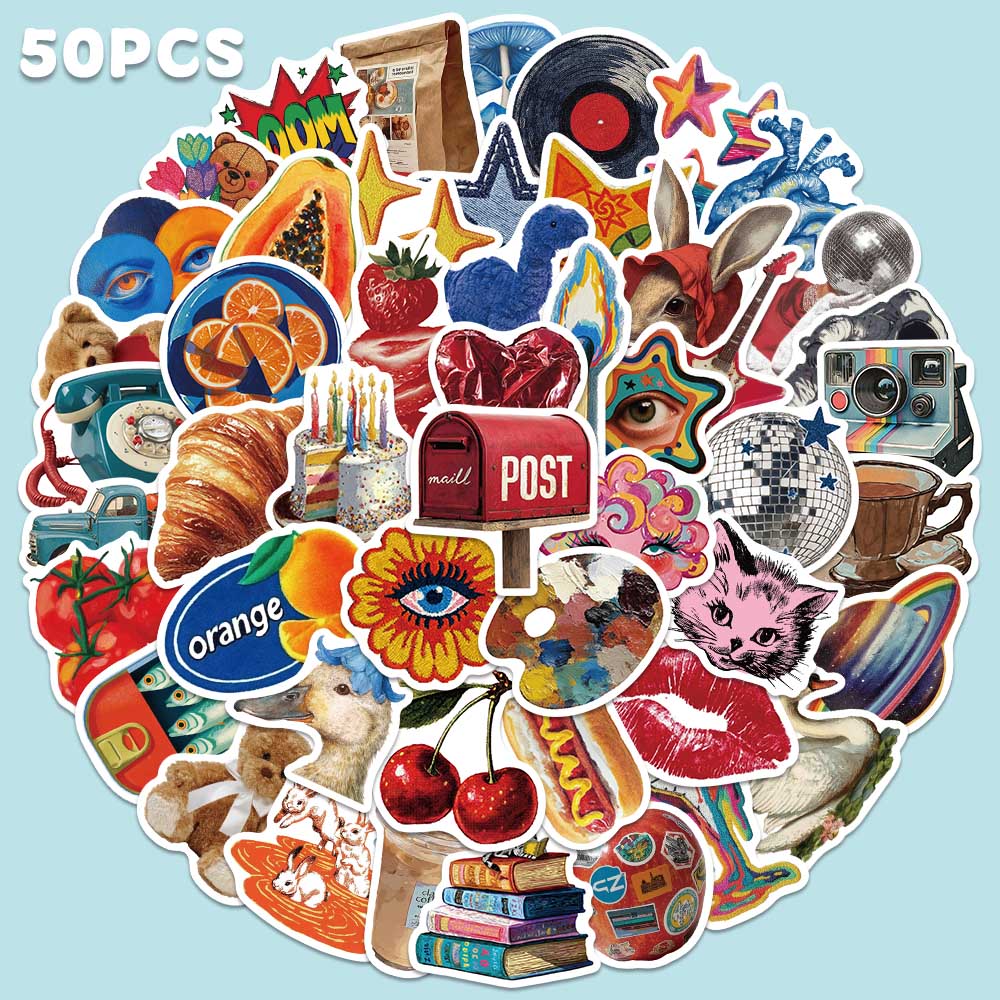 Home Decor Magazine - 50 шт. винтажная наклейка Y2K, модная