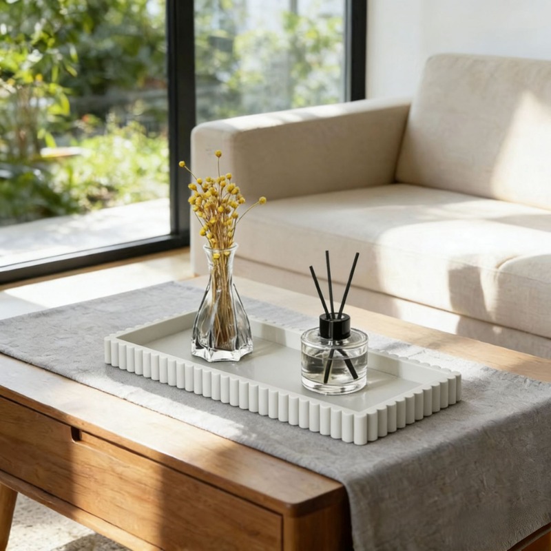 Vanity Home Decor - Силиконовый поднос с рифлеными краями, прямоугольный,