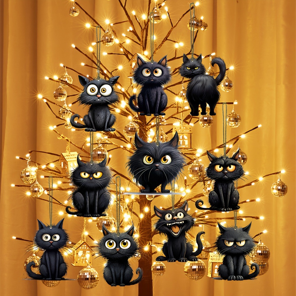 Home Decor Emoji - Деревянный подвесной орнамент Emoji с черным