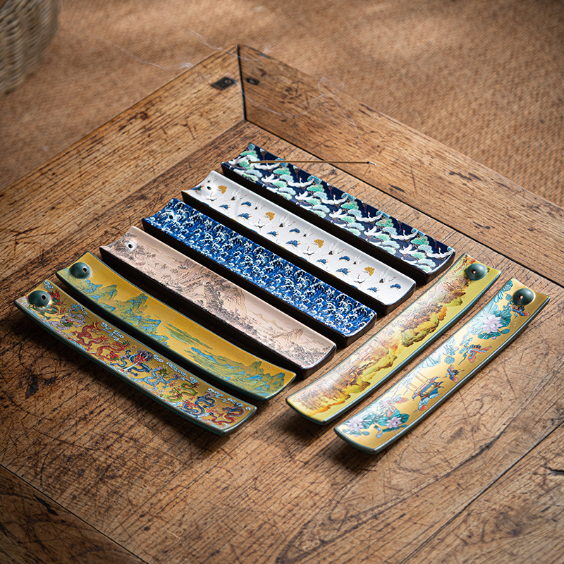Incense Stick Holder - Новые антикварные китайские эмалированные керамические лески,