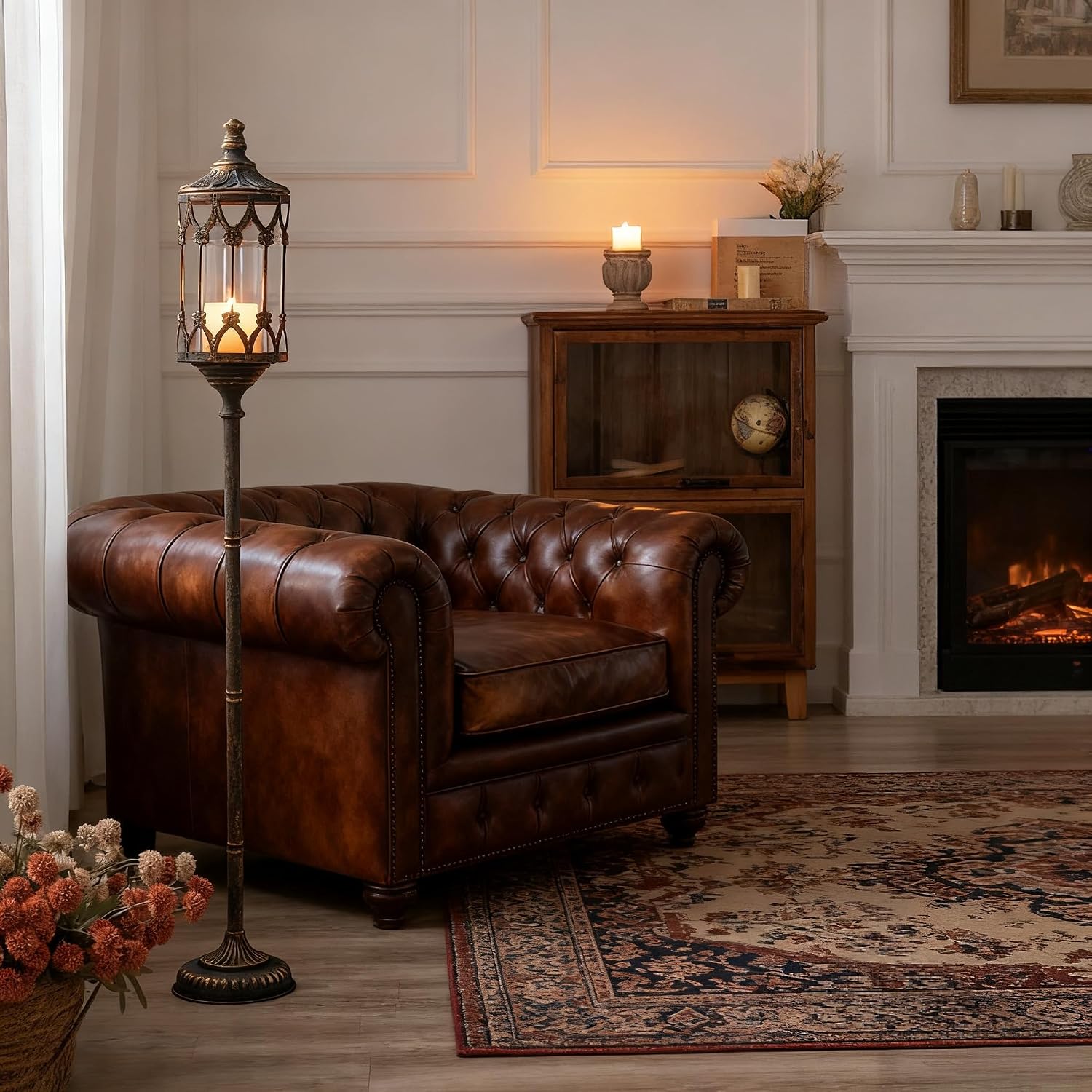 Home Decor Gold - Антикварный золотой напольный канделябр высотой 41