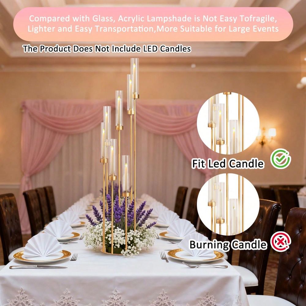 2 шт. 7-рожковых золотых канде – обзор и цена Home Decor Gold