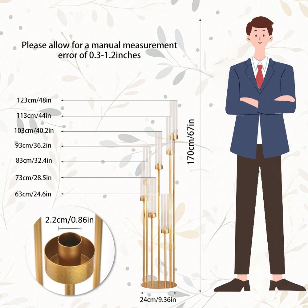 2 шт. 7-рожковых золотых канде – обзор и цена Home Decor Gold