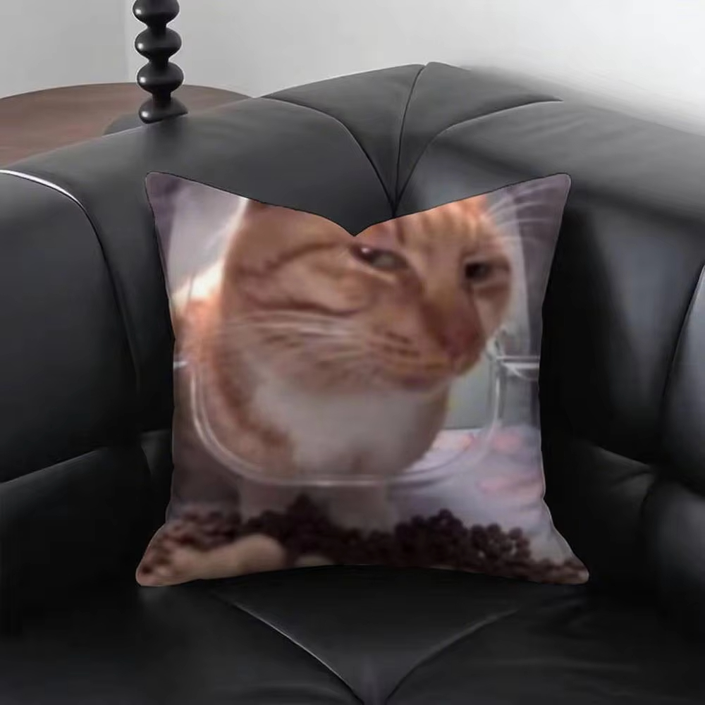 Наволочка с забавным котом M-M – обзор и цена Home Decor Emoji