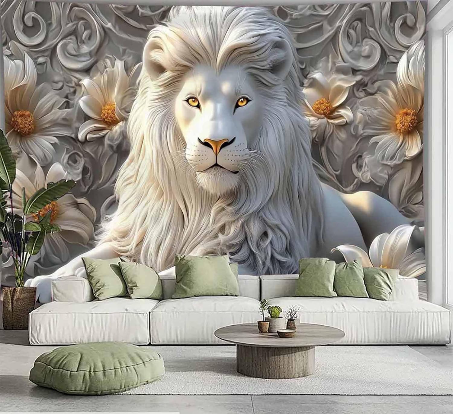 Прохладный Белый Лев Гобелен Э – обзор и цена Home Decor Hippie