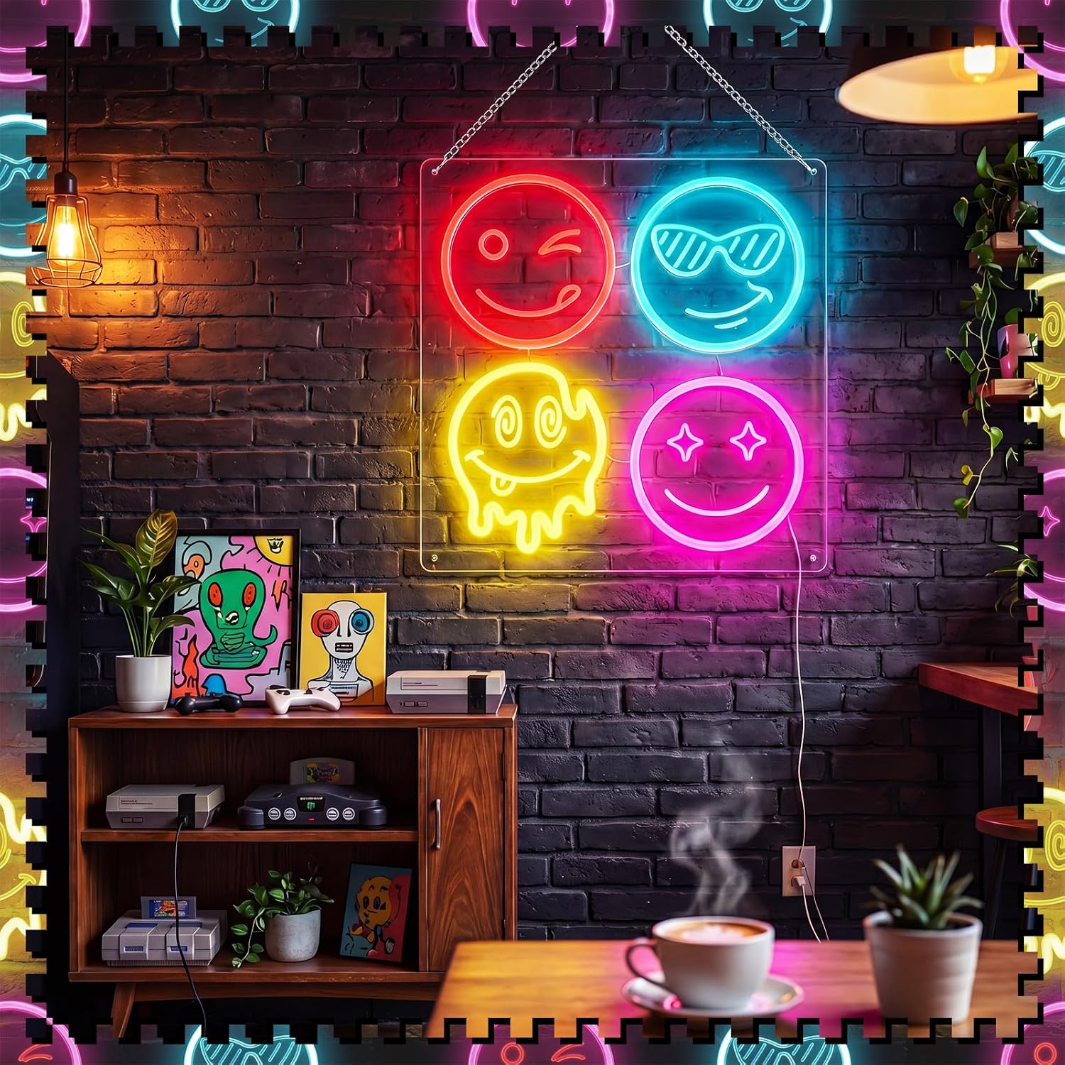 Милый светодиодный неоновый зн – обзор и цена Home Decor Emoji