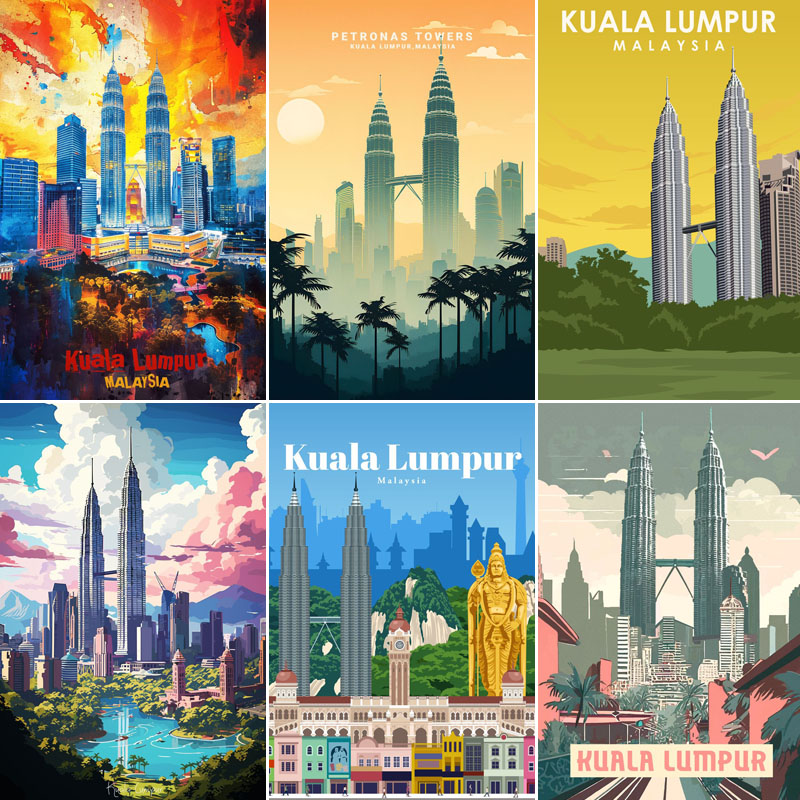 Плакат с изображением живописн – обзор и цена Home Decor Kuala Lumpur
