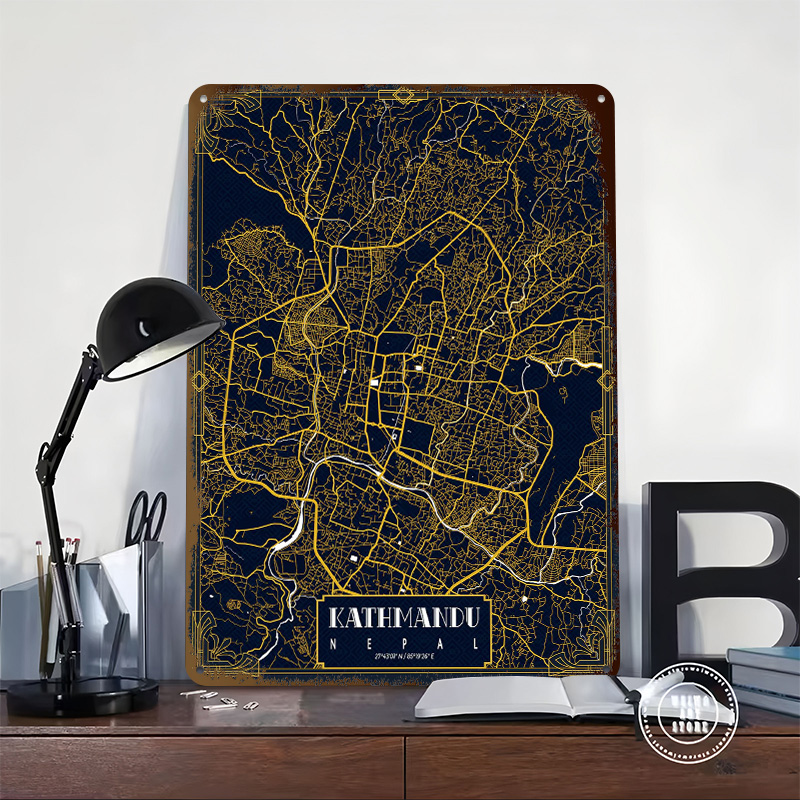 Карта города Катманду, золотая – обзор и цена Home Decor Kathmandu
