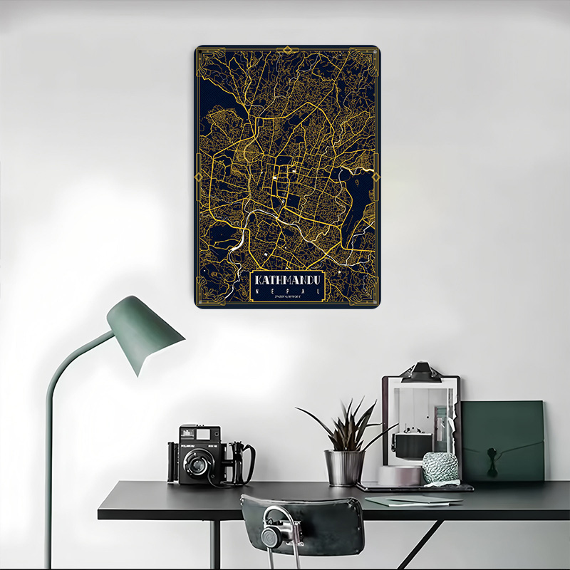 Карта города Катманду, золотая – обзор и цена Home Decor Kathmandu