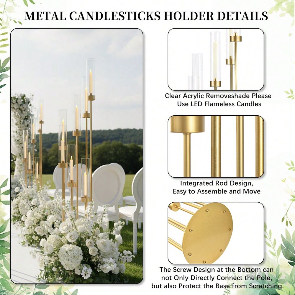 2 шт. 7-рожковых золотых напол – обзор и цена Home Decor Gold