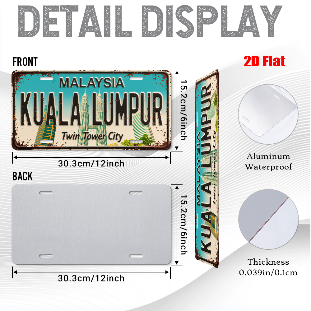 Металлическая табличка с изобр – обзор и цена Home Decor Kuala Lumpur