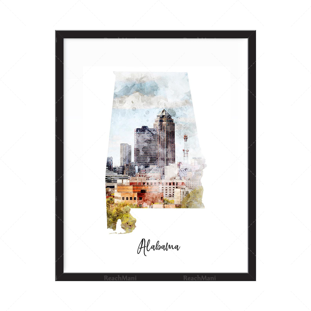 Печать акварельной карты Катар – обзор и цена Home Decor Qatar