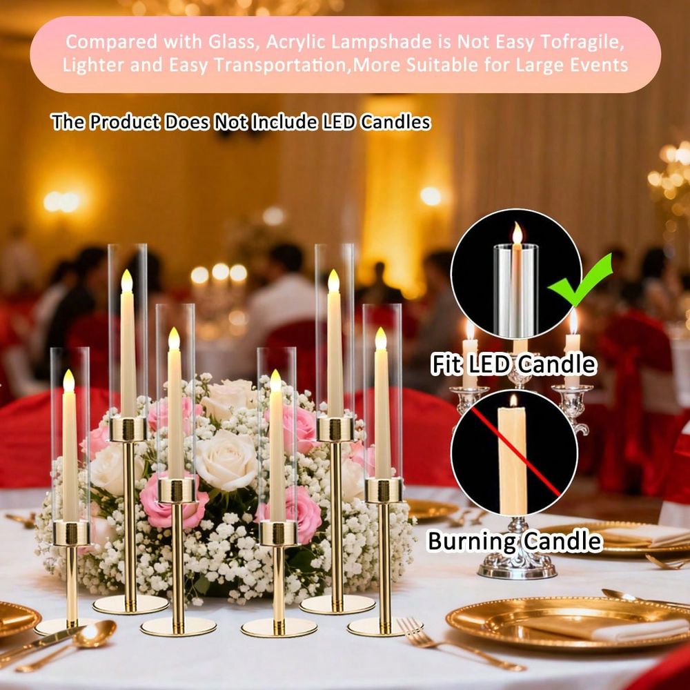 12 шт. золотых подсвечников дл – обзор и цена Home Decor Gold