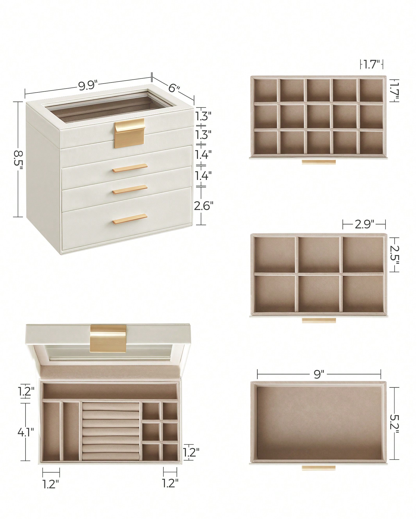 4-слойный органайзер для украш – обзор и цена Vanity Home Decor