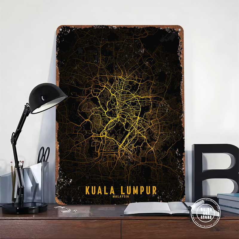Постер с картой города Куала-Л – обзор и цена Home Decor Kuala Lumpur