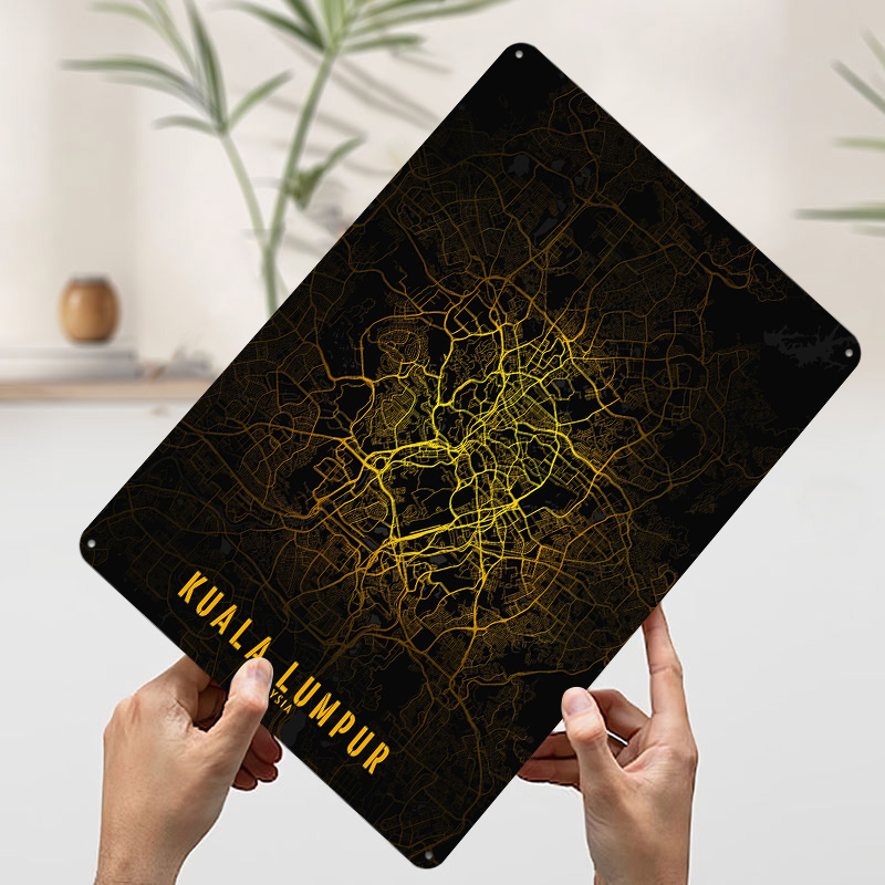 Постер с картой города Куала-Л – обзор и цена Home Decor Kuala Lumpur